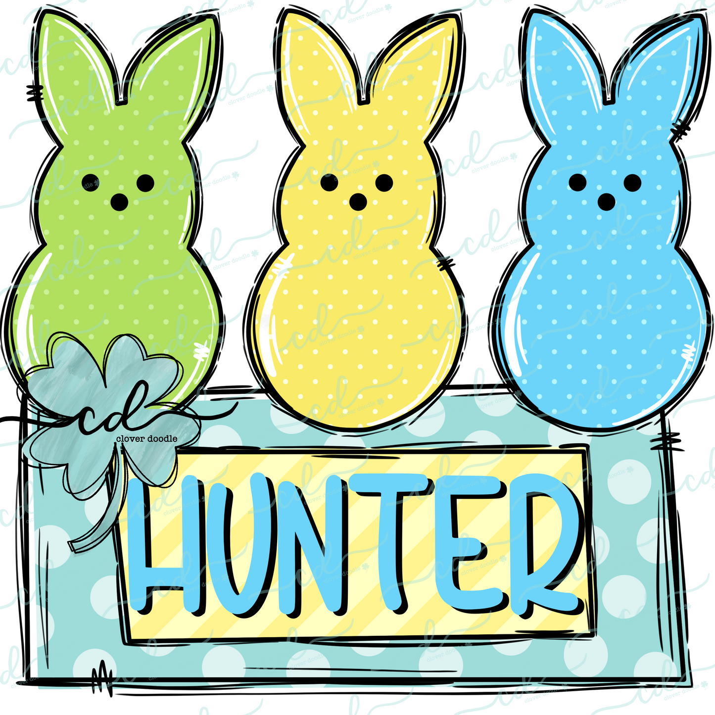 {Easter Peep Trio W Nameplate- Boy}- CD