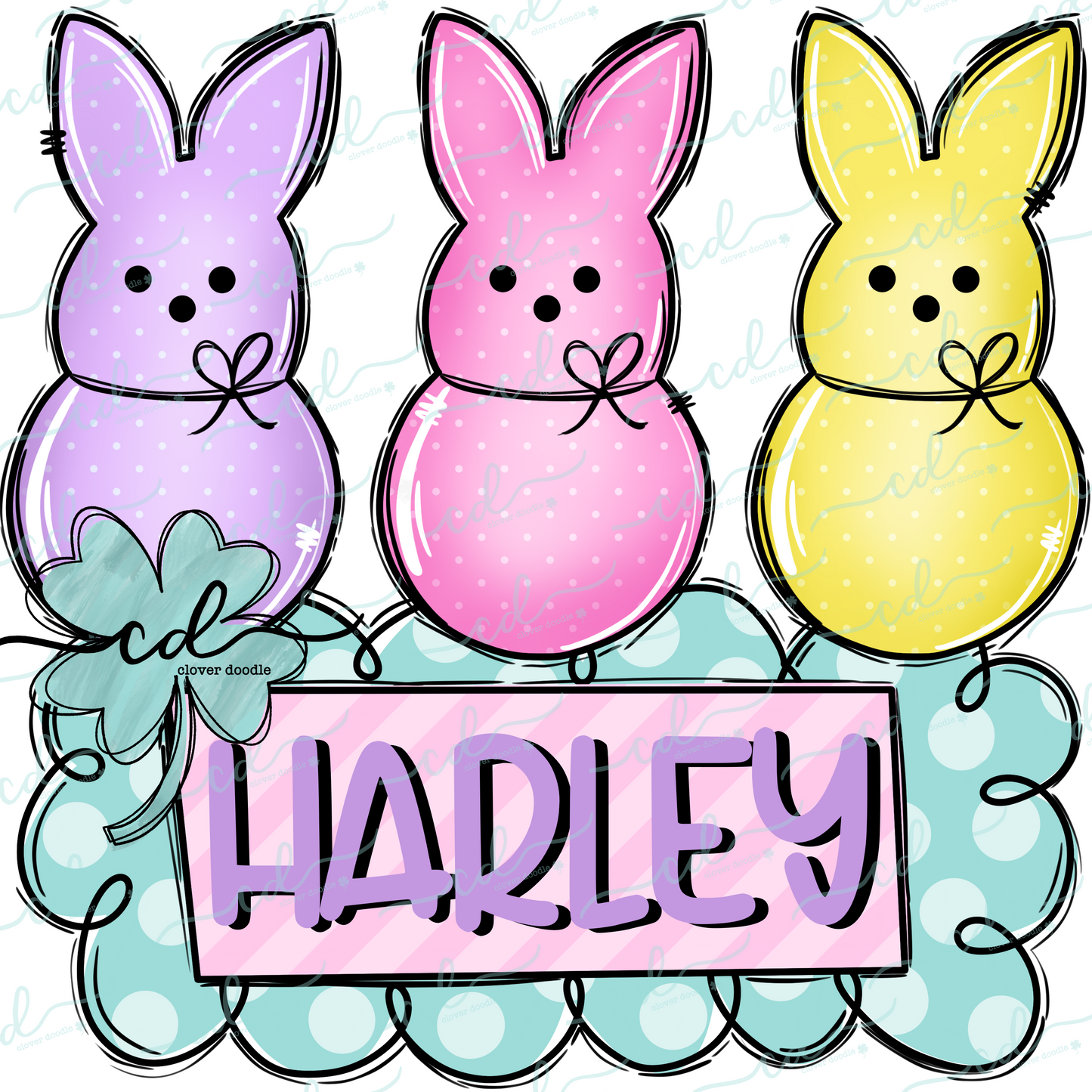 {Easter Peep Trio W Nameplate- Girl}- CD