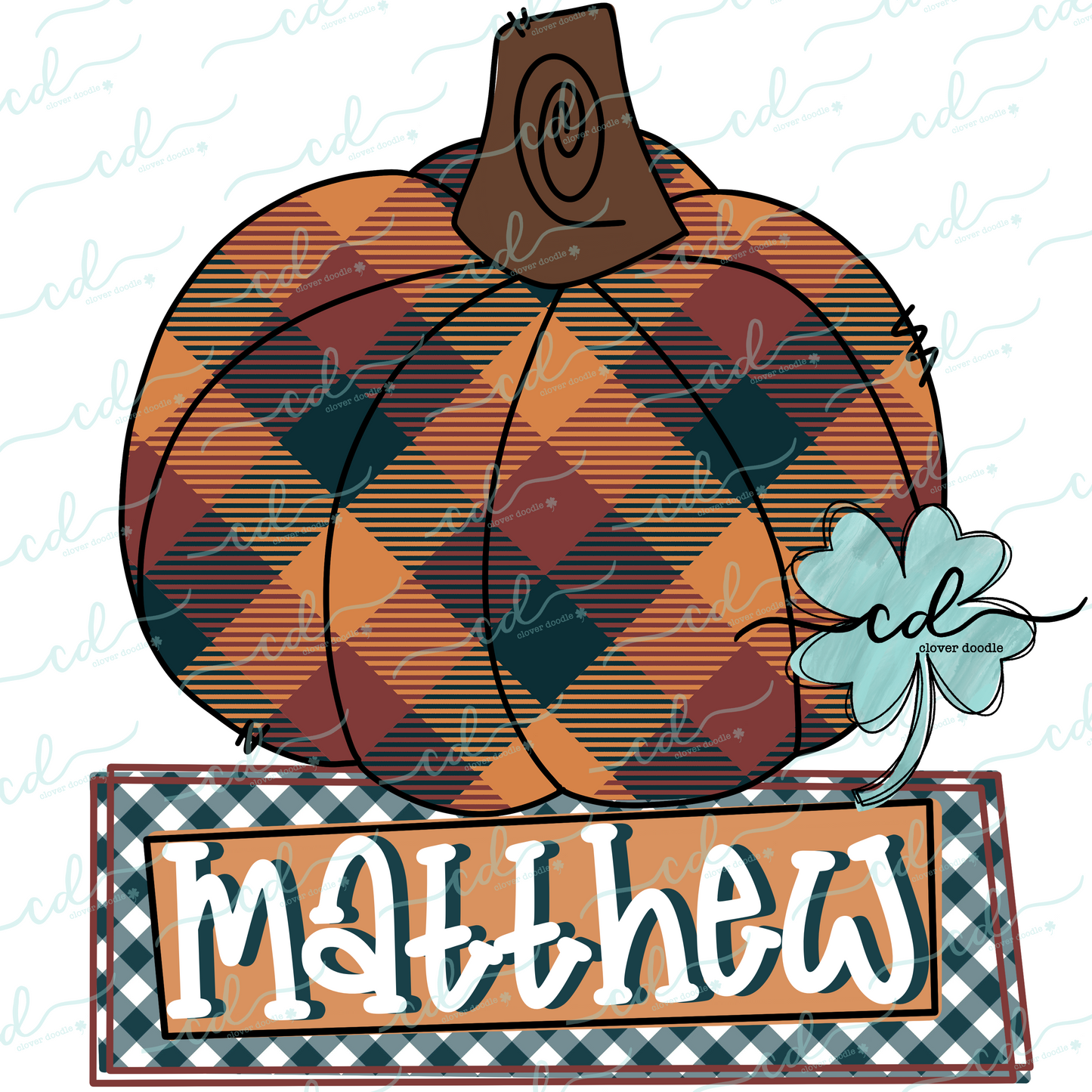 {Fall Plaid Pumpkin W/ Nameplate} - CD