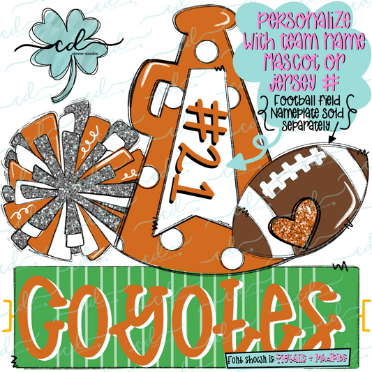 {Football Cheer Trio- Burnt Orange + White} - CD