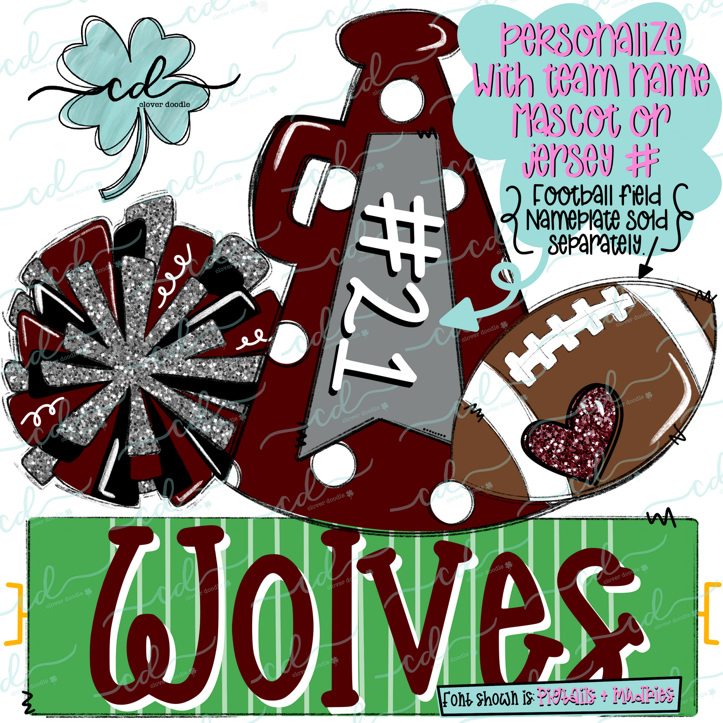 {Football Cheer Trio- Maroon + Gray} - CD