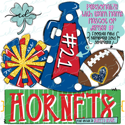 {Football Cheer Trio- Royal Blue, Gold + Red} - CD