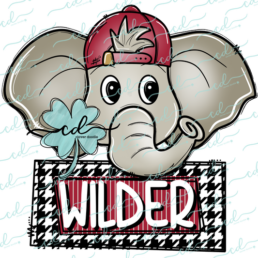 {Football Elephant W/ Backwards Cap + Nameplate} - CD