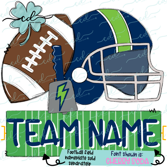 {Football Fan Trio- Boy- Blue + Neon Green} - CD