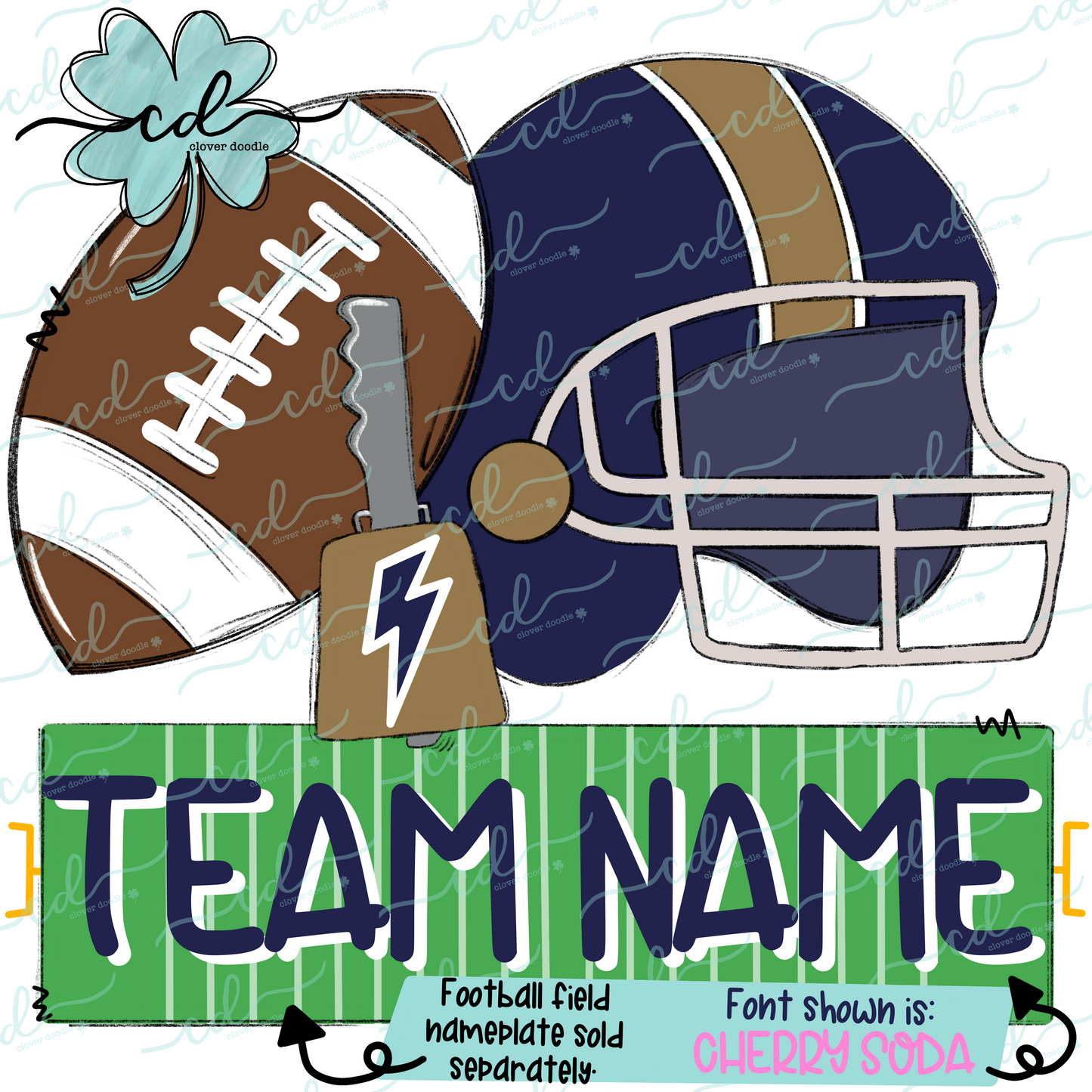 {Football Fan Trio- Boy- Navy Blue + Gold} - CD