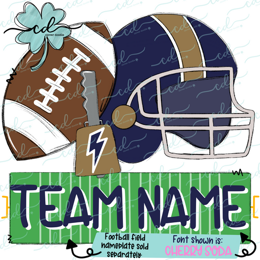 {Football Fan Trio- Boy- Navy Blue + Gold} - CD