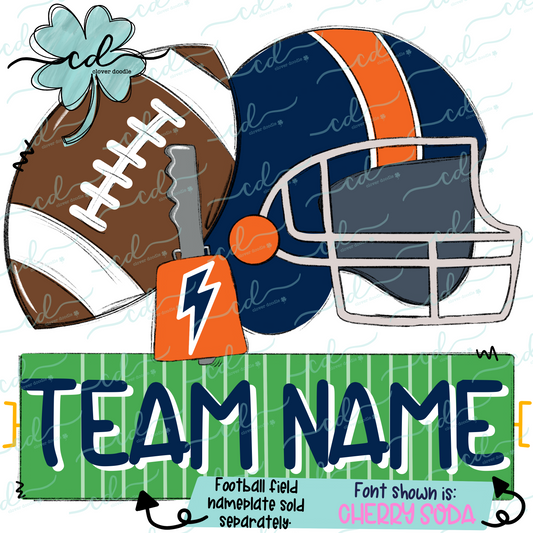 {Football Fan Trio- Boy- Navy Blue + Orange} - CD