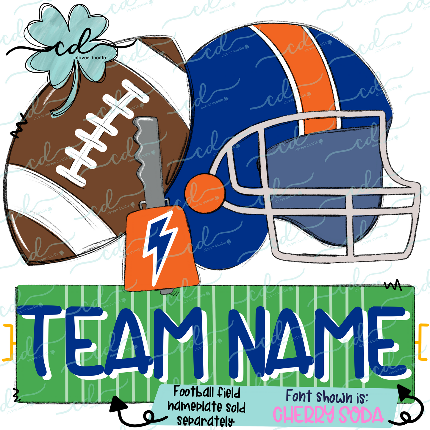 {Football Fan Trio- Boy- Royal Blue + Orange} - CD