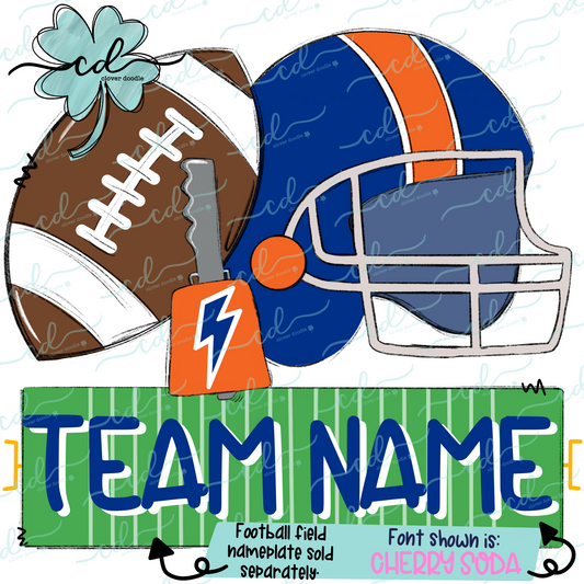 {Football Fan Trio- Boy- Royal Blue + Orange} - CD