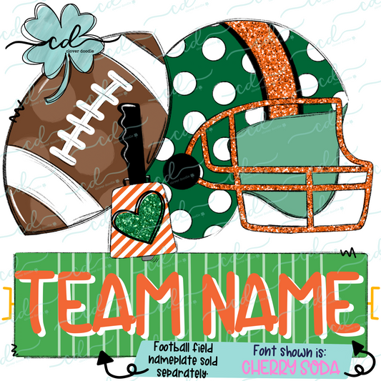 {Football Fan Trio- Girl- Green + Orange} - CD