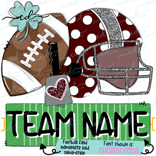 {Football Fan Trio- Girl- Maroon + Gray} - CD