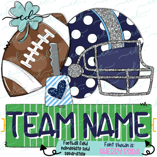 {Football Fan Trio- Girl- Navy Blue + Gray} - CD
