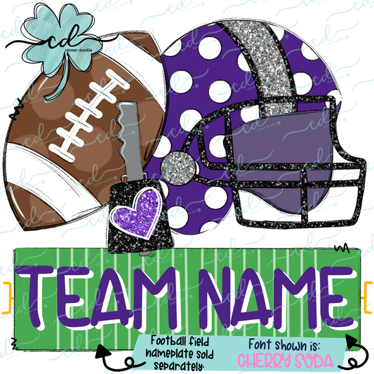 {Football Fan Trio- Girl- Purple, Silver, + Black} - CD