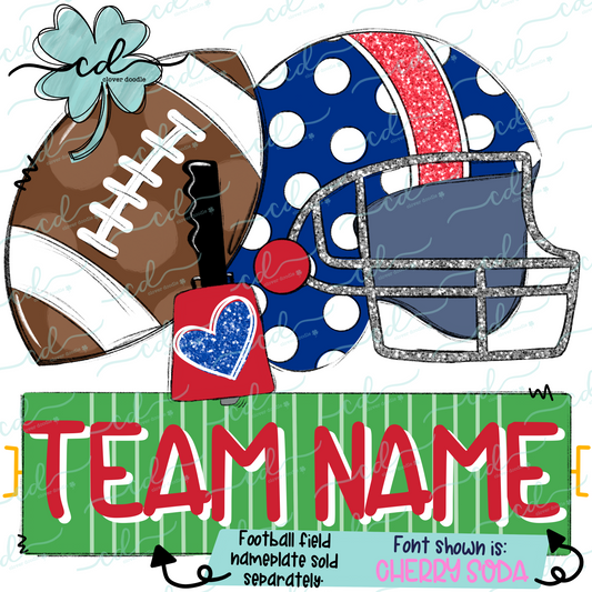 {Football Fan Trio- Girl- Royal Blue + Red} - CD