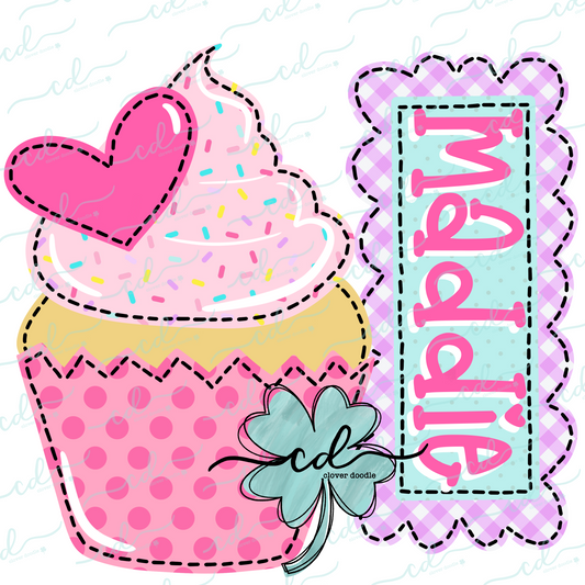 {Heart Cupcake W/Nameplate} - CD