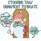 {Jolly Blue Santa, Beige Skin- Stocking Tag Template} - CD