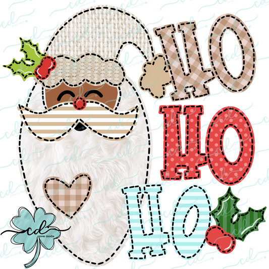 {Jolly Neutral Santa W/Heart, Brown Skin- HoHoHo} - CD