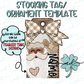 {Jolly Neutral Santa W/Heart, Brown Skin- Stocking Tag Template} - CD