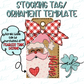 {Jolly Pink Santa, Brown Skin- Stocking Tag Template} - CD