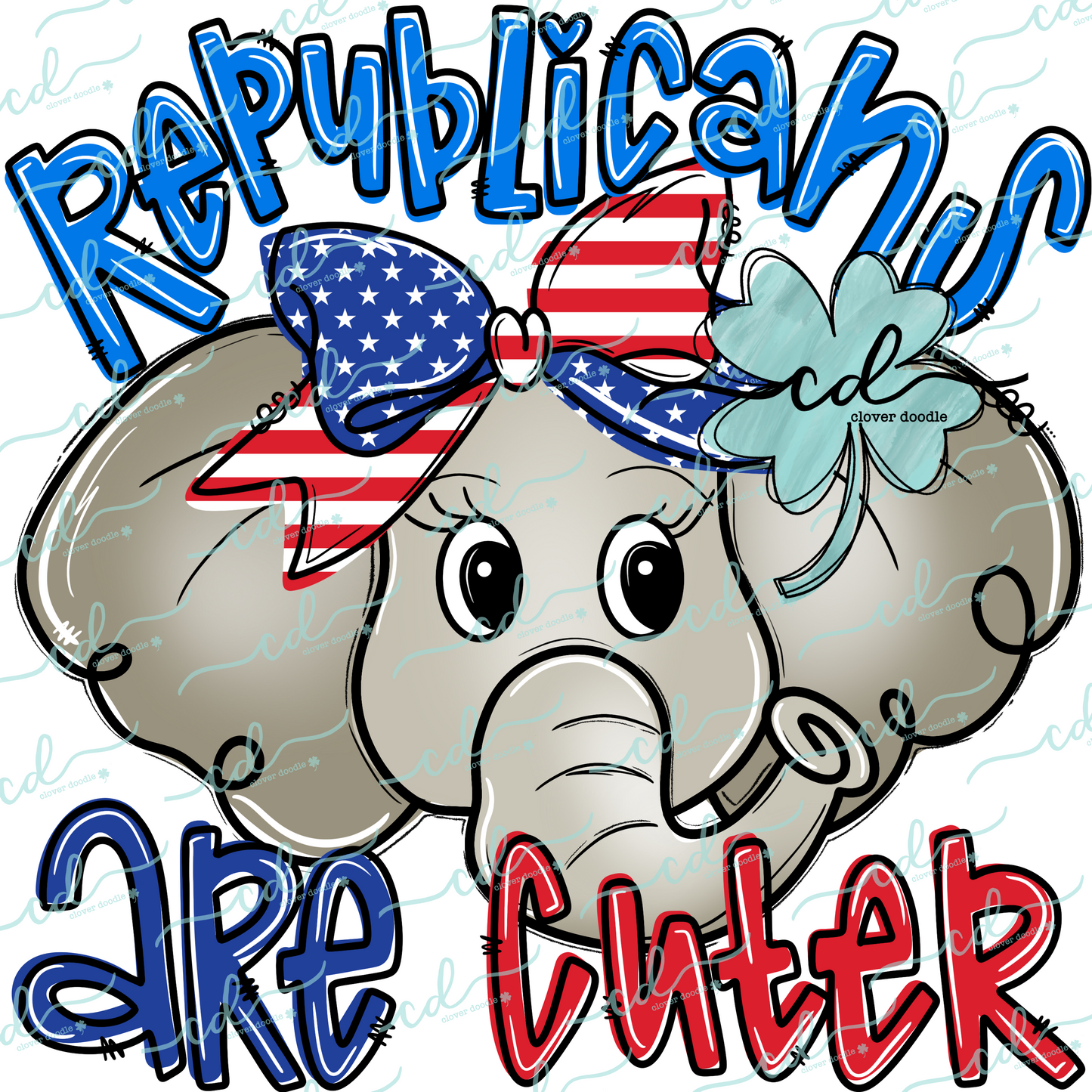 {Republicans Are Cuter- Elephant Girl W/ Bow}