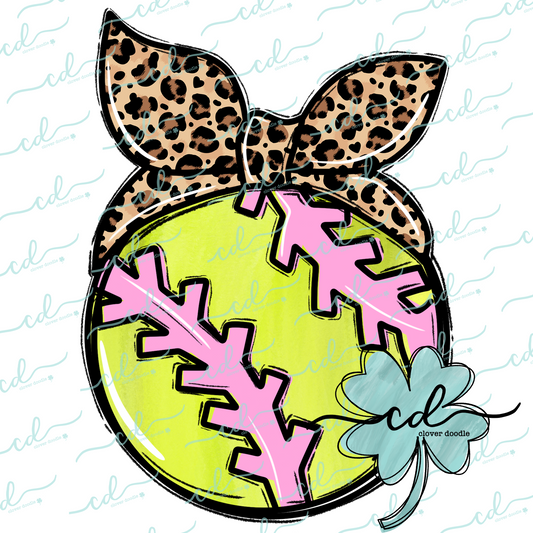 {Softball W/Leopard Bandana + Pink Laces} - CD