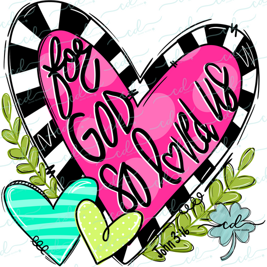 {Whimsy Valentine Heart- John 3:16} - CD