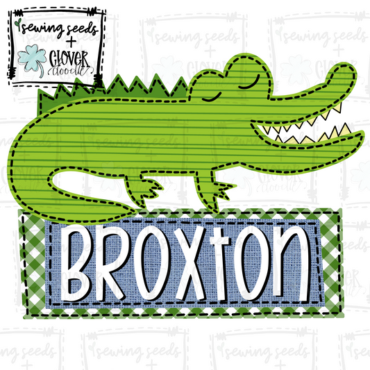 {Alligator With Nameplate}  SS+CD