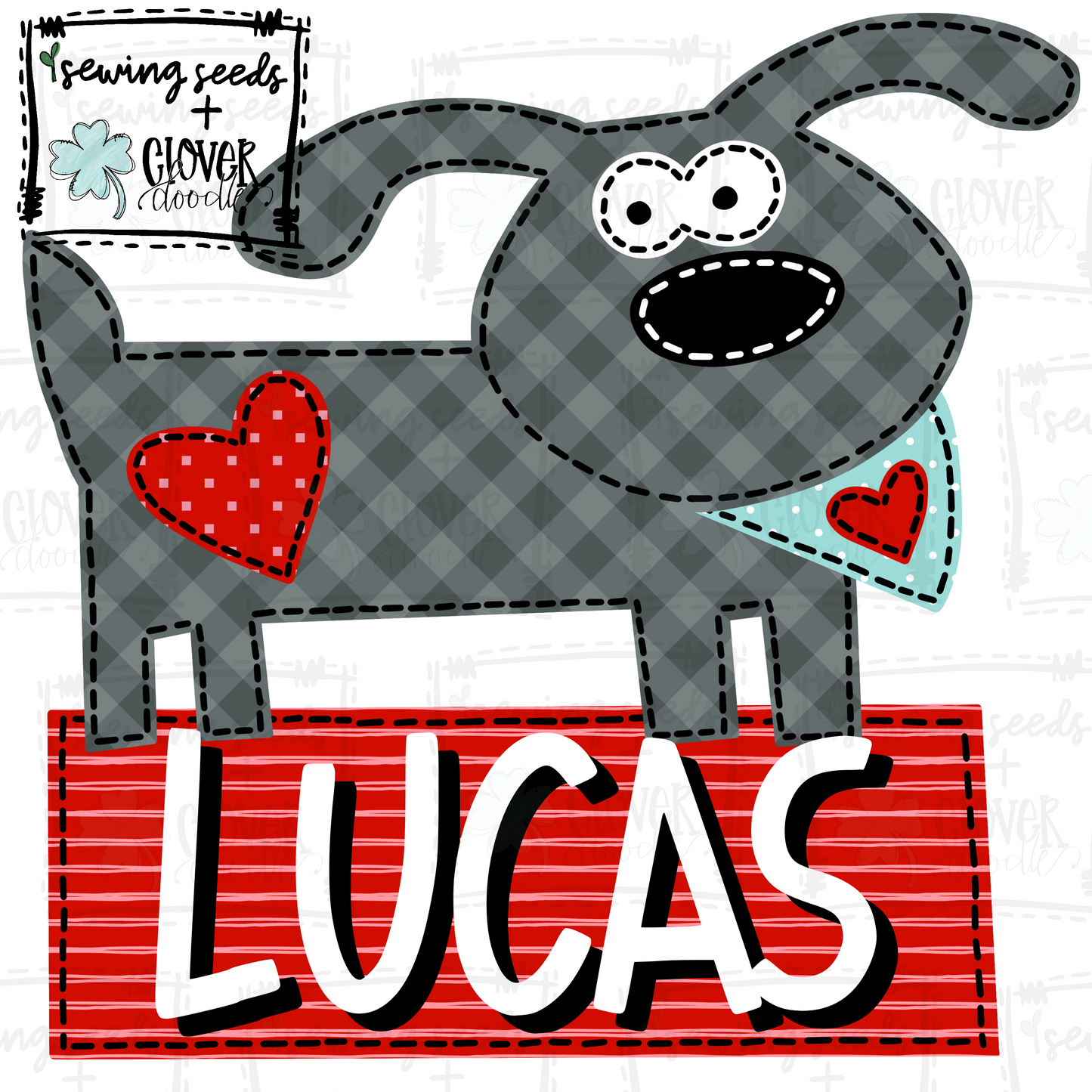 {Buddy Dog W/Hearts + Nameplate}  SS+CD