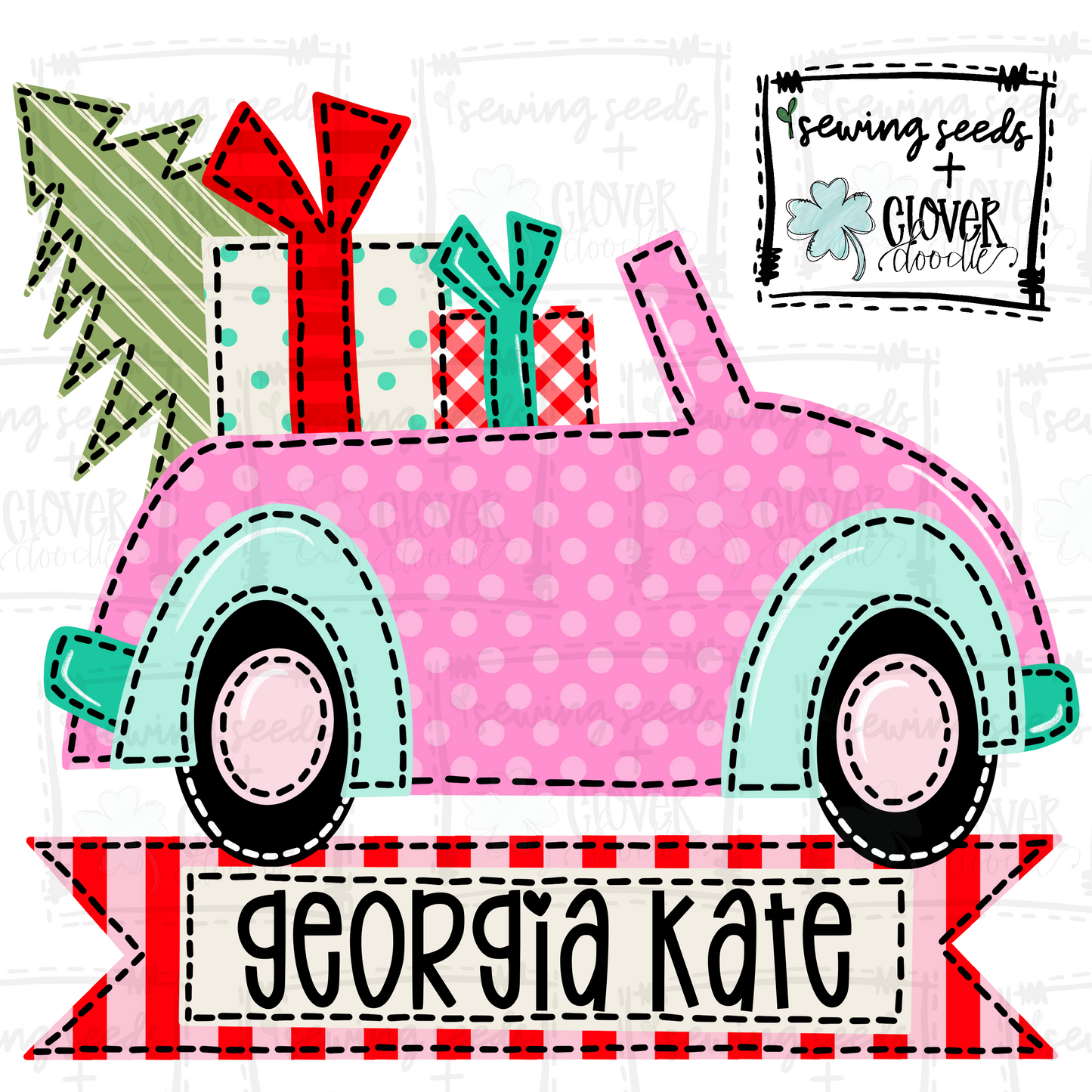 {Christmas Car W/Nameplate}  SS+CD