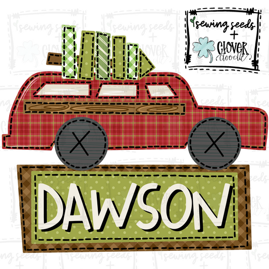 {Christmas Station Wagon W/Nameplate}  SS+CD