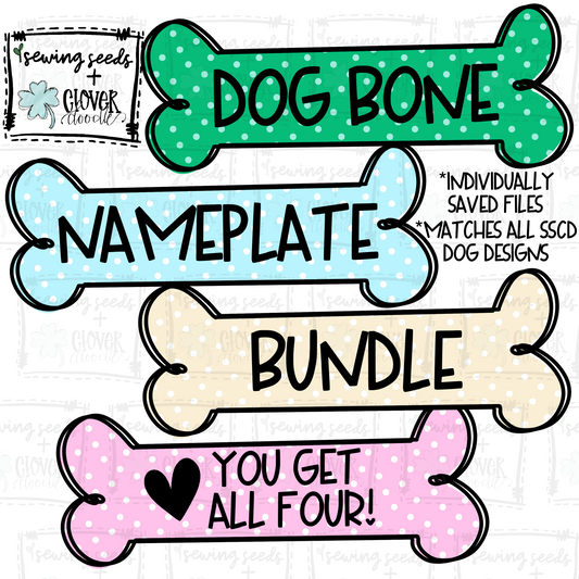 {Dog Bone Nameplate Bundle} SS+CD