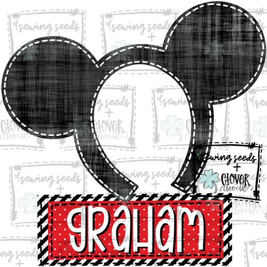 {EXCLUSIVE Mickey Ears W/ Nameplate}  SS+CD