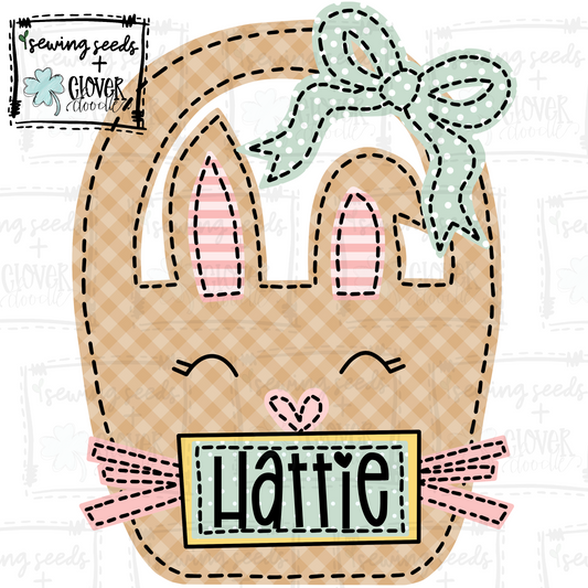 {Easter Bunny Basket- Girl}  SS+CD