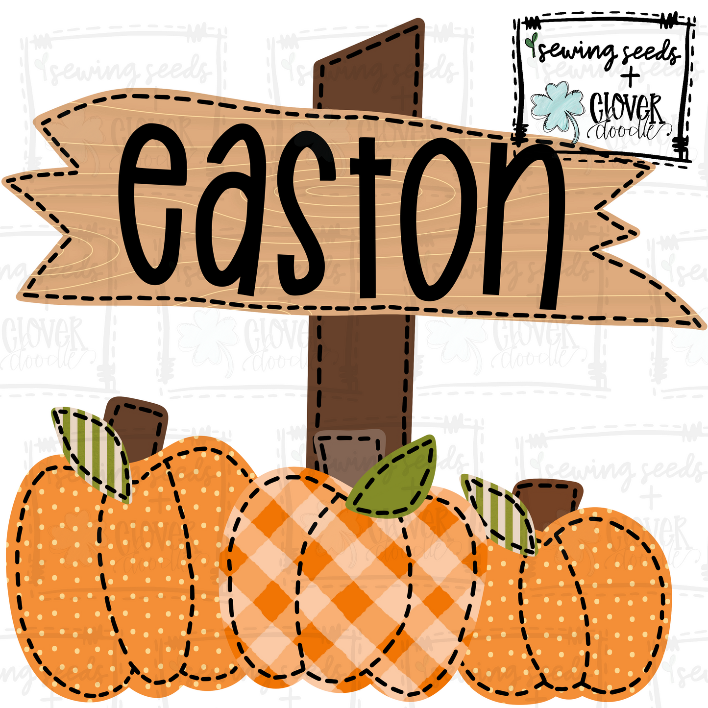 {Fall Pumpkins With Wooden Sign} SS+CD