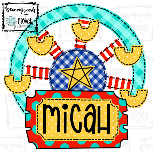 {Ferris Wheel W/Ticket Nameplate- Boy} SS+CD