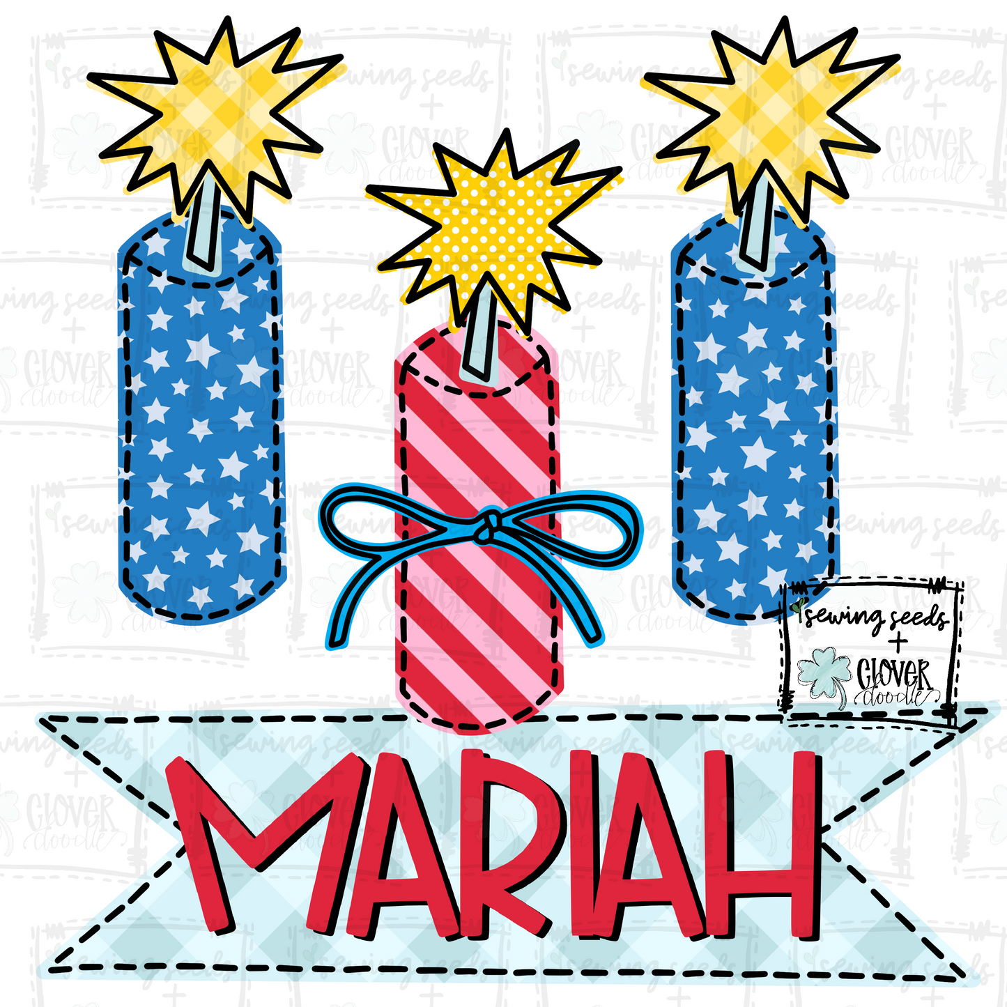 {Firecracker Trio With Bow + Nameplate} SS+CD