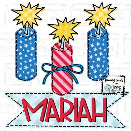 {Firecracker Trio With Bow + Nameplate} SS+CD