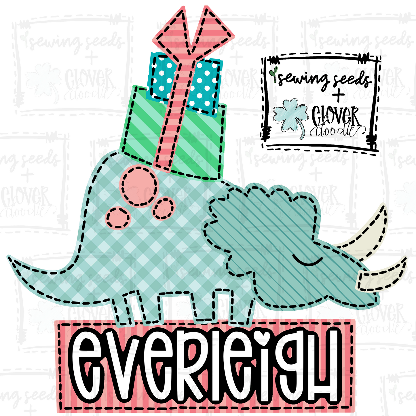 {Dinosaur W/ Presents- Girly}  SS+CD