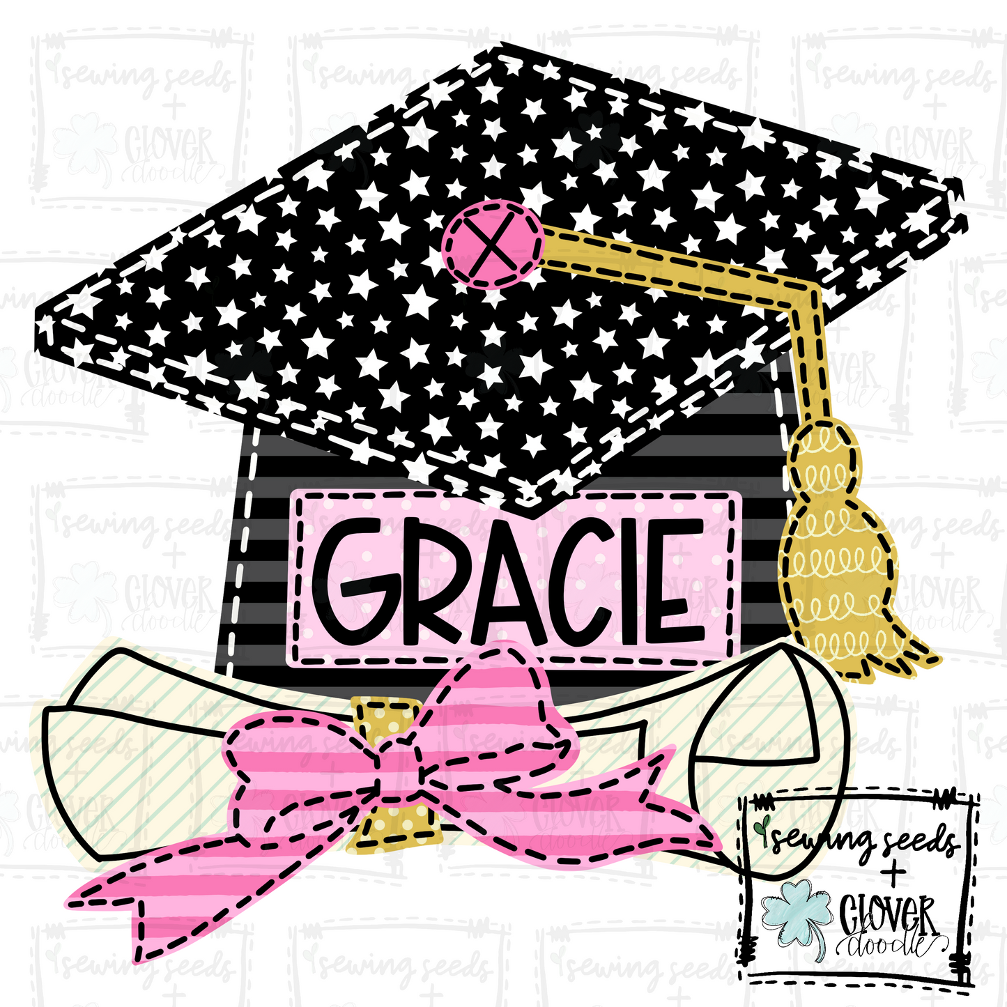 {Graduation Cap + Diploma With Bow} SS+CD