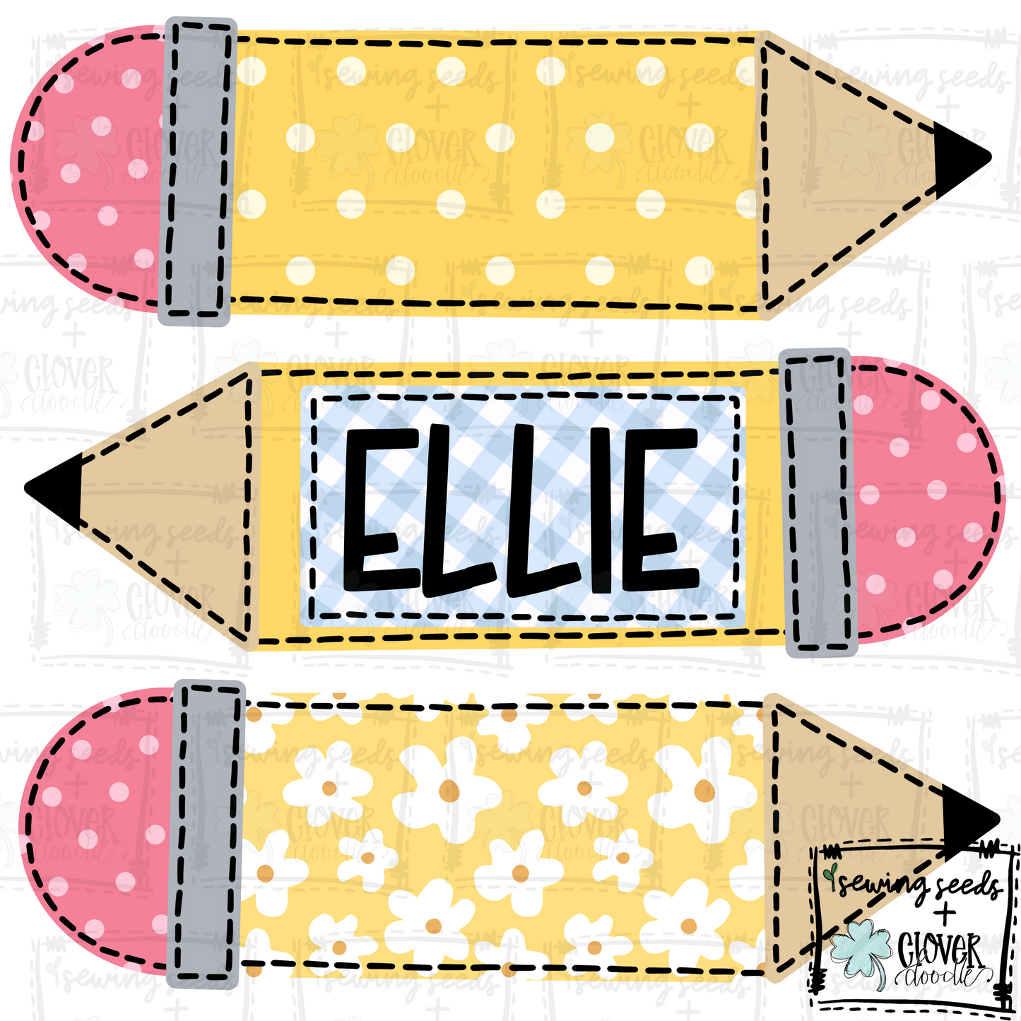 {Pencil Trio With Nameplate} SS+CD