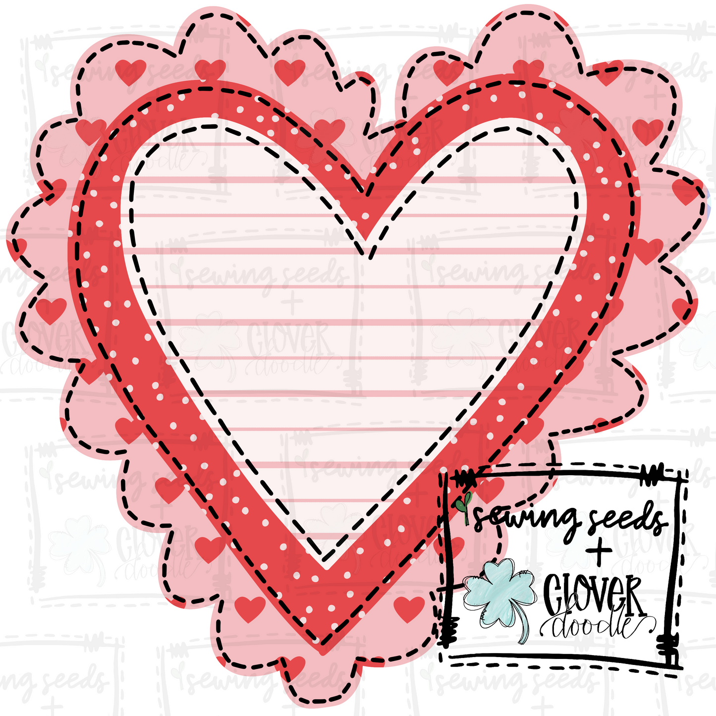 {Triple Scalloped Valentine Heart}  SS+CD