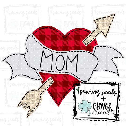 {Valentine Heart Mom Tattoo}  SS+CD