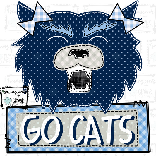 {Wildcat Girl- Navy Blue W/Nameplate} SS+CD