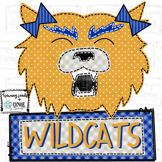 {Wildcat Girl- Royal Blue W/Nameplate} SS+CD