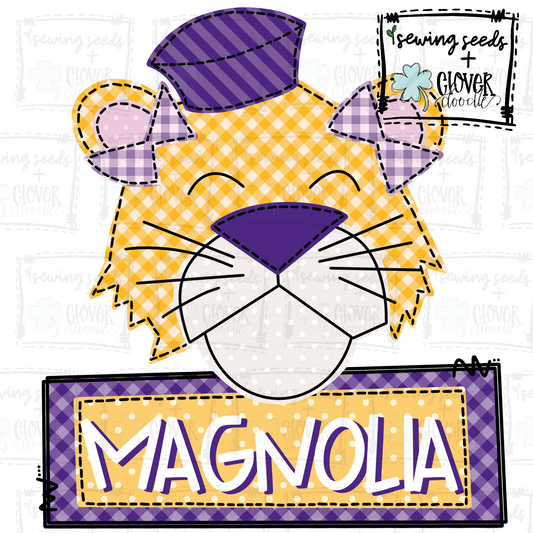 {Yellow + Purple Tiger- Girl W/Nameplate} SS+CD