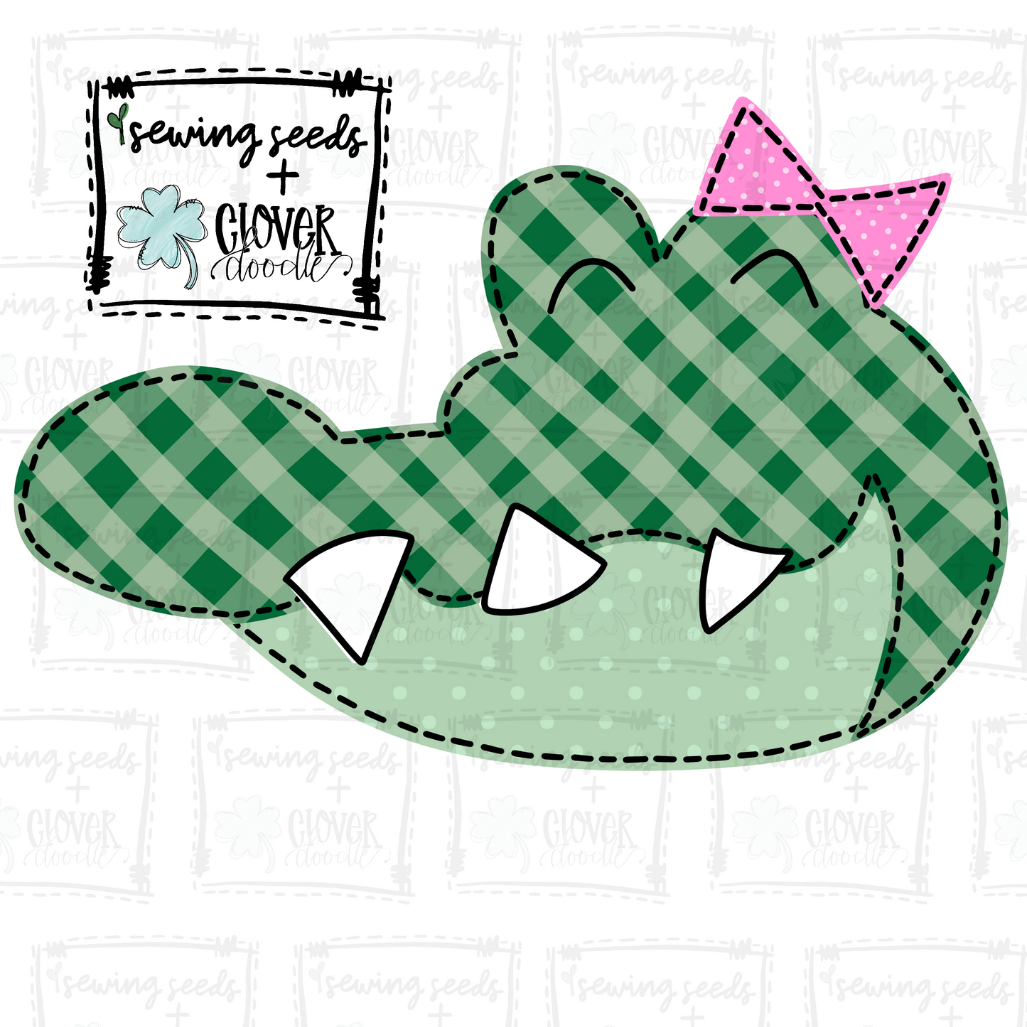 {Gator Girl W/Pink Bow} SS+CD