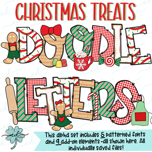 {Christmas Treats- Doodle Letters Alpha Set} - CD