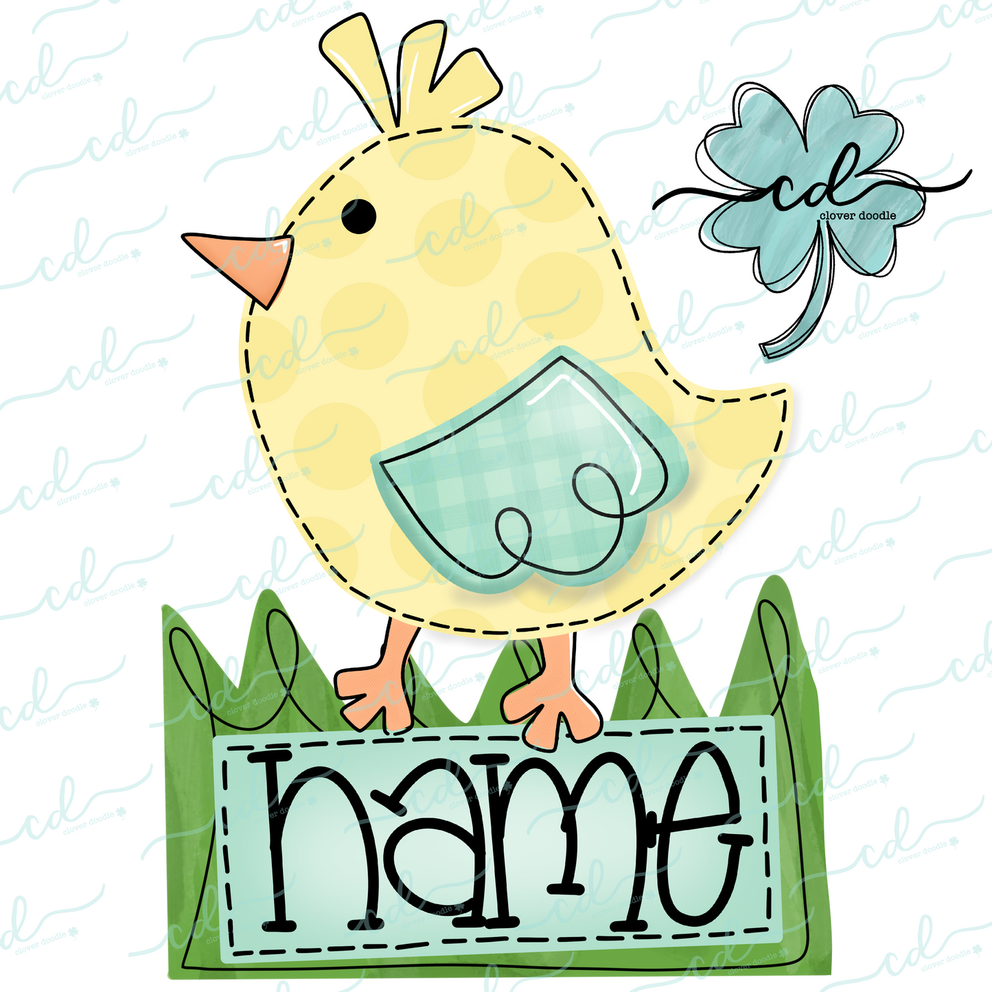 {Easter Chick- Boy w/Nameplate}  CD