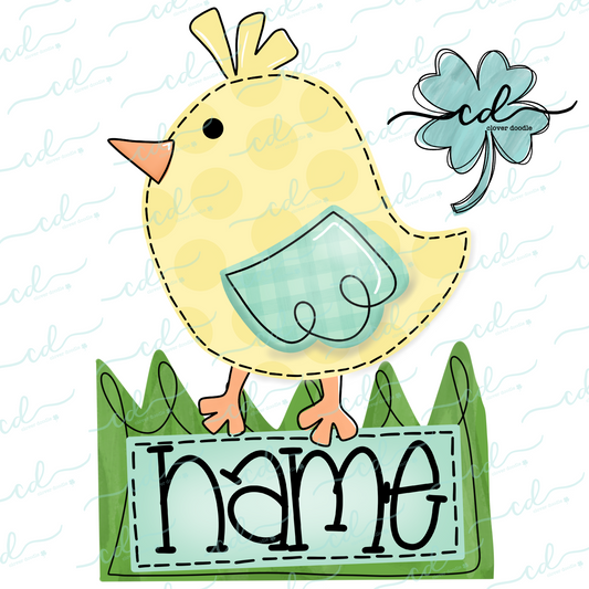 {Easter Chick- Boy w/Nameplate}  CD