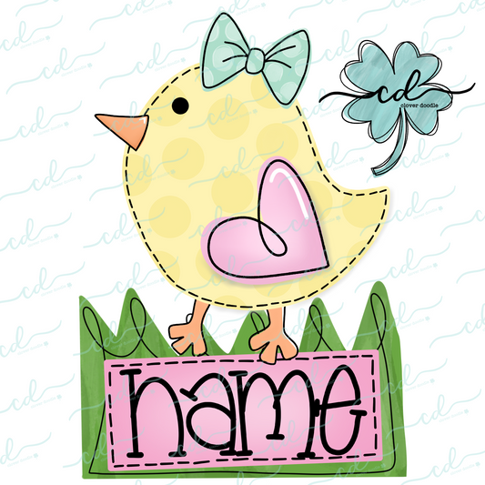 {Easter Chick- Girl w/Nameplate}  CD